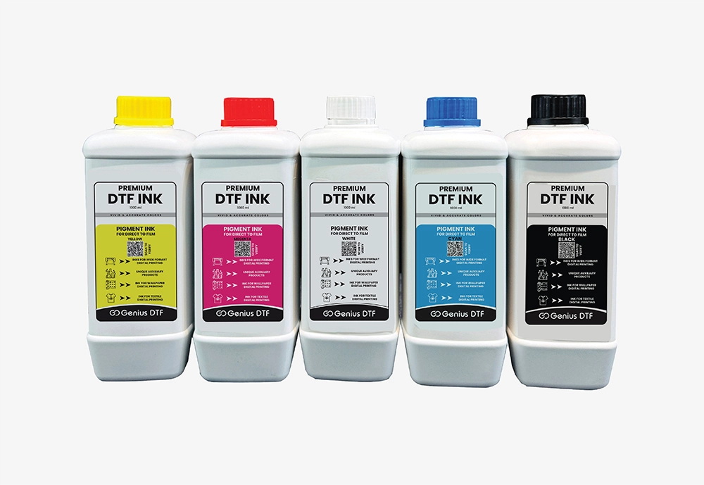DTF INKS Set 5 Colors - CMYKW