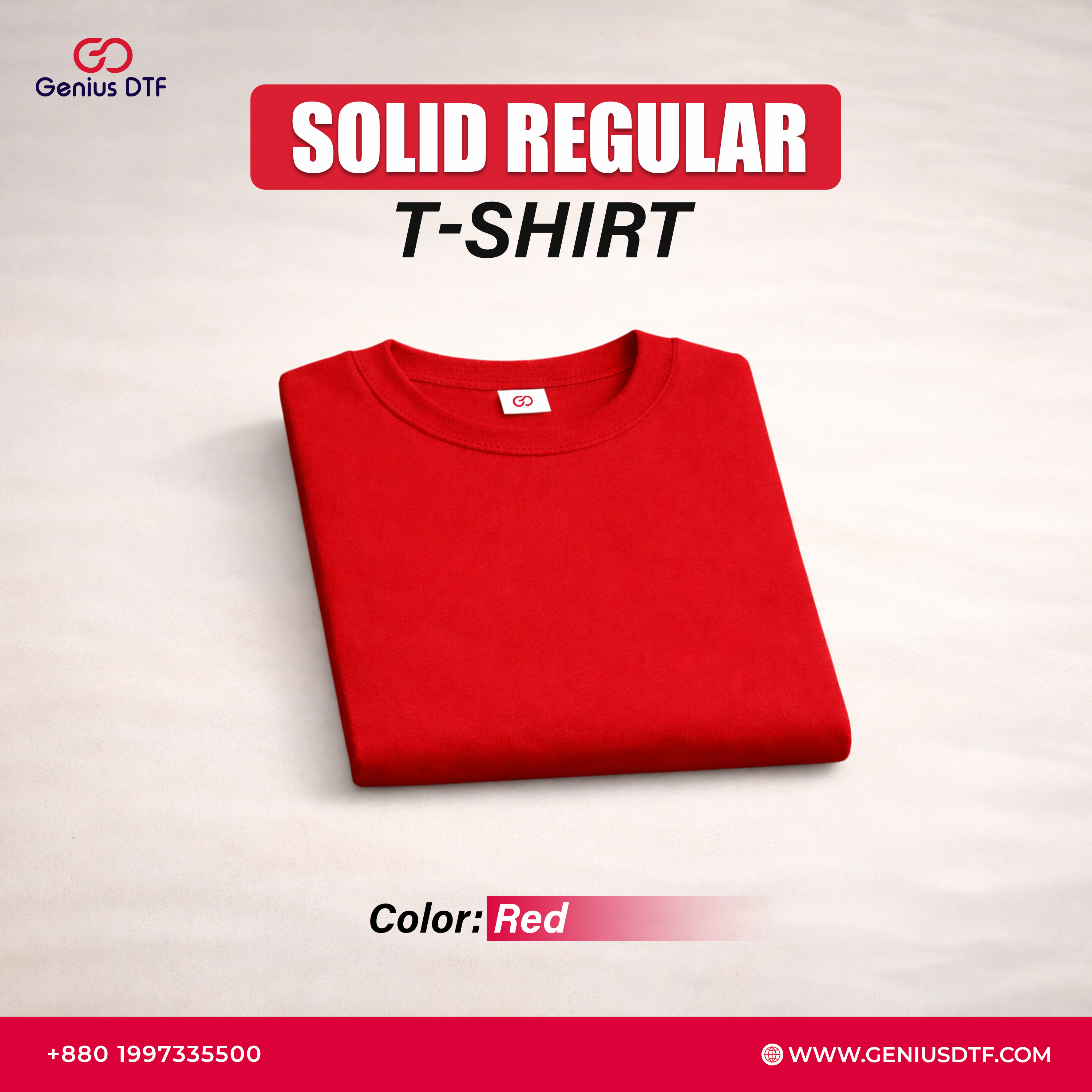 Solid Color Regular Fit Basic T-Shirt - 10 PCS Bundle - Image 7